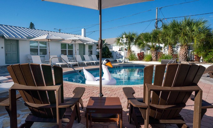Treasure Island Resort | Poolside Suite Steps from Beach with Heated Pool Oasis