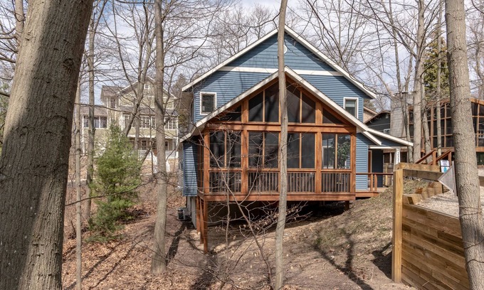 Macatawa House | Unique Cottage Retreat with Private Beach Access & Ocean View