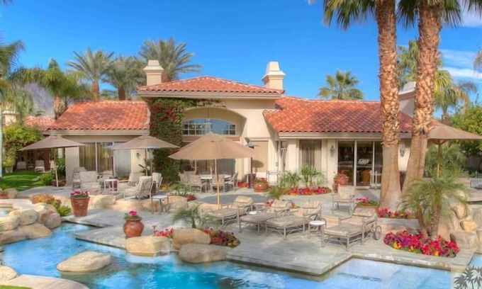 La Quinta House | Elegant PGA West Tuscan Estate with Spa and Pool Amenities