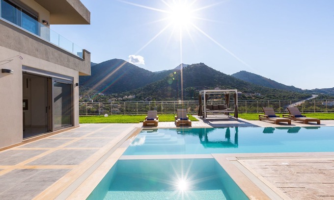 Bali Villa | Unforgettable Oraia Eleni Villa with Private Pool & Playground
