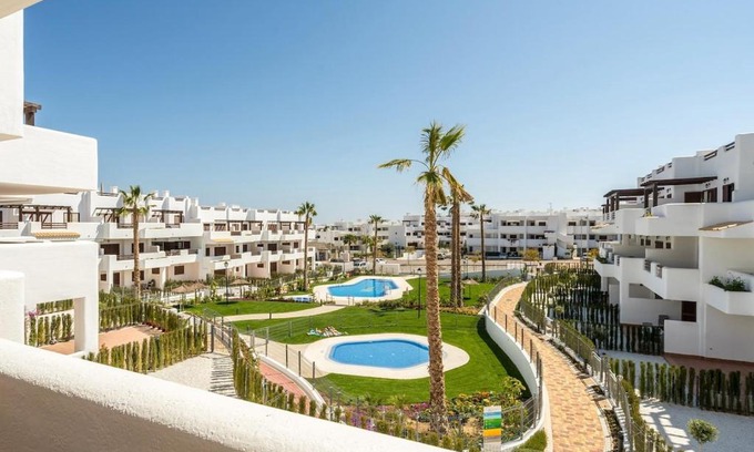 Mar de Pulpi Apartment | Discover Oregano: Family-Friendly 4-Star Retreat with Pool