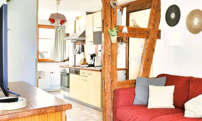 Eguisheim Apartment | Oriel: Village Center Retreat with Terrace & Family Amenities