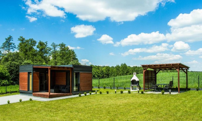gmina Mogilno Cabin | Idyllic Retreat at Osada Blisko Natury with Ocean Views