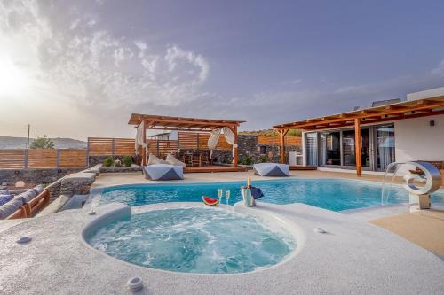 Adamas Villa | Indulge at Osmio Luxury Residence: Oceanfront with Hot Tub