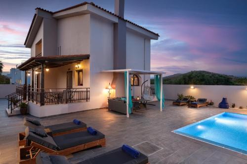 South Rhodes Villa | Oceanfront Ospition Villa: Rated 10/10 with Pool Access