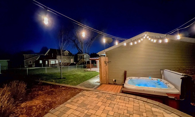 Cedar Falls House | Relaxing Outdoor Oasis with Hot Tub and Private Deck