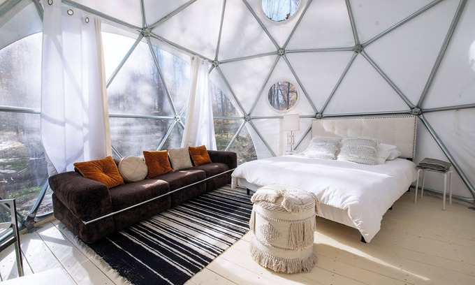 Woodridge RV Rental | Outlier Inn Small Dome on Farm Upstate Catskills