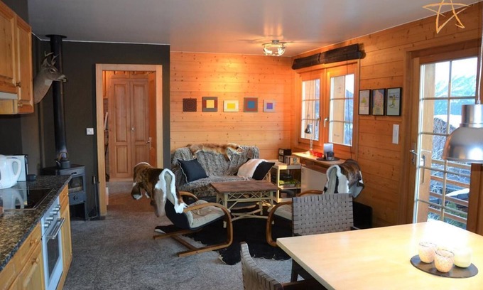 St. Luc Apartment | Ground Floor Chalet for 4 with Balcony & Kitchen Amenities
