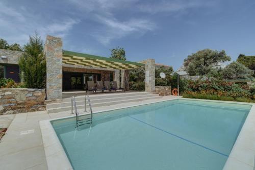 Plomari House | Ouzo Stone House 1: Private Pool & Ocean View Retreat