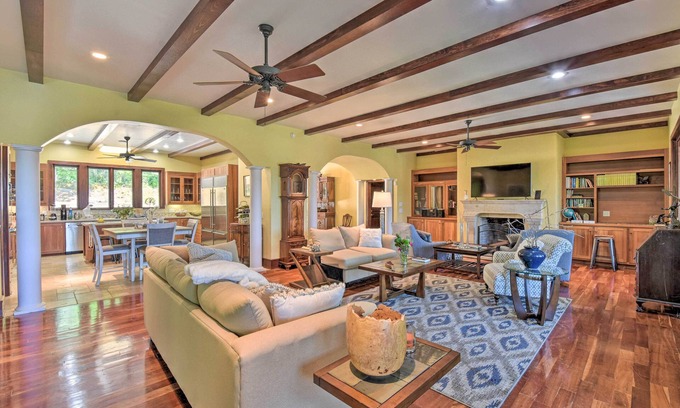 Clarkesville Villa | Owls Nest Estate: Top Floor with Shared Pool & Pet-Friendly