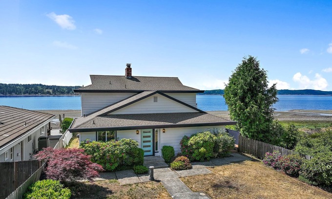 Belfair House | Relaxing Waterfront Home with Private Beach & Ocean Views