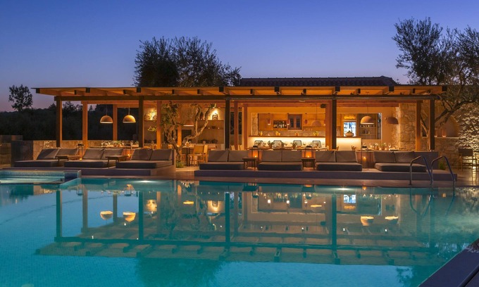 Neromilos House | Top-Rated Paliokaliva Village with Oceanfront Poolside Bliss