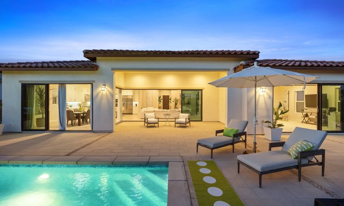 La Quinta House | Palm Breeze by VARE | Pool, Spa, BBQ, Spacious!