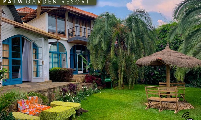 Gisenyi Cabin | Welcoming Palm Garden Lodge: Family-Friendly & Accessible Stay