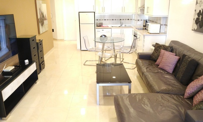 Los Cristianos Apartment | Paloma Beach - Guest Rated 10/10 with Oceanfront Pool