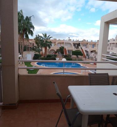 Palomares Apartment | Palomares III: Pet-Friendly Retreat with Pool & Family Fun