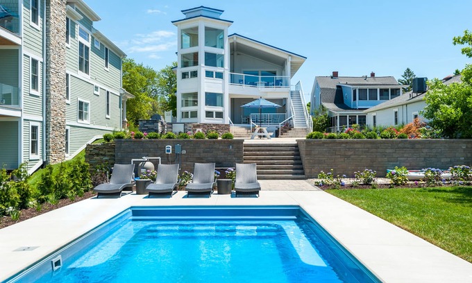 South Haven House | Breathtaking Lake Michigan Views with Pool & Private Beach