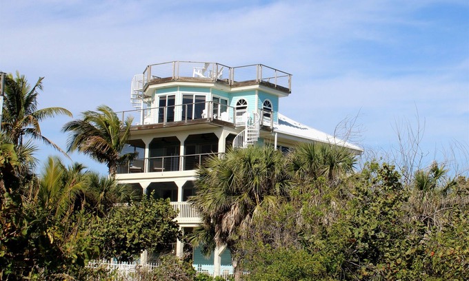North Captiva House | Coastal Escape: Ocean Views, Heated Pool & Golf Carts