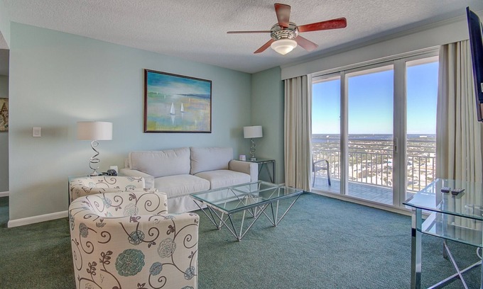 Daytona Beach Condo | Experience Ocean Walk: Panoramic Views & Top Amenities