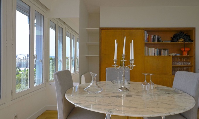 7th Arrondissement Apartment | Scenic Rooftop at Invalides: Spa & Breakfast Included