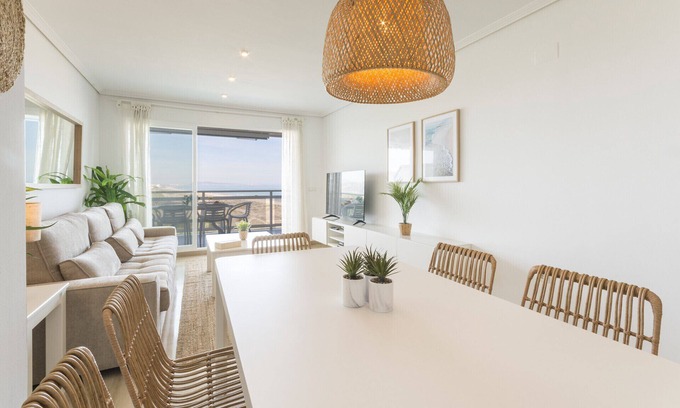 Grau i Platja Apartment | Relaxing Family Beach Getaway with Panoramic Ocean Views