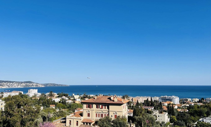 Fabron Apartment | Oceanfront Retreat with Panoramic Views and Pool Access