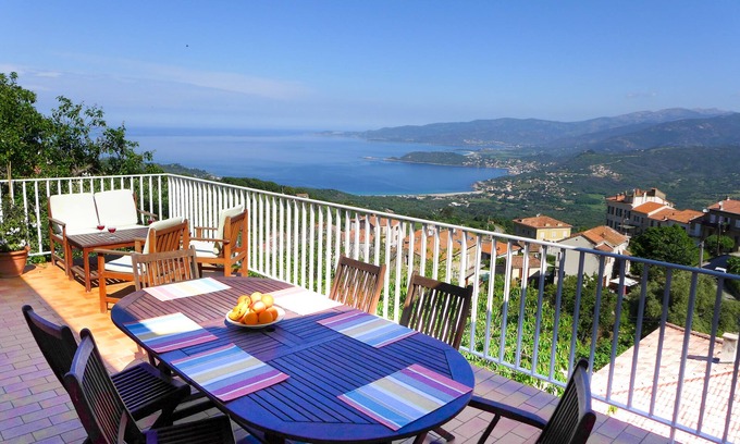 Calcatoggio Villa | Scenic Retreat with Ocean and Mountain Views - Top Rated