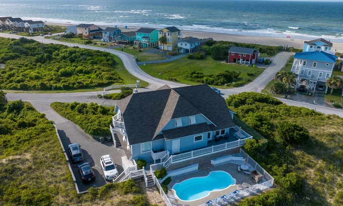 Holden Beach House | Unmatched Oceanfront Retreat with Private Pool & Hot Tub