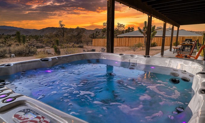 Yucca Valley House | Scenic Joshua Tree Sunset Vista with Hot Tub & Spa
