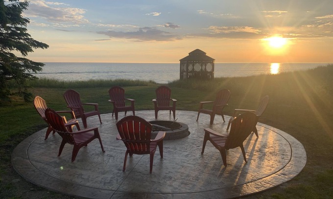 Norton Shores House | Tranquil Paradise Lake Michigan Retreat with Pool & Hot Tub