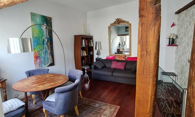 Quartier de la Monnaie Apartment | Discover a Quiet Terrace in Paris' Latin Quarter