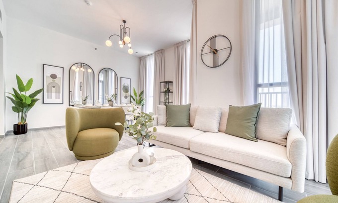 Dubai Production City Apartment | Serene 2BR Retreat with Pool at Mesk 1 Midtown Dubai