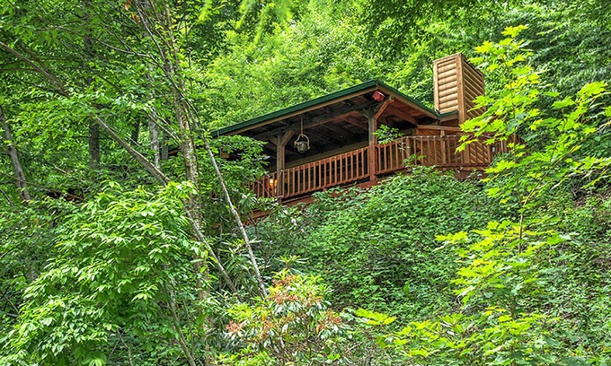 Maggie Valley Cabin | Tranquil Luxury Log Cabin: Pet-Friendly with Spa & Hot Tub