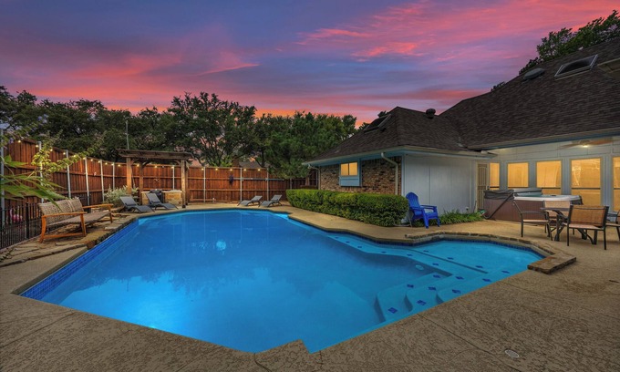 Far North Dallas House | Peaceful Home w/Pool & Hot Tub + Huge Gameroom