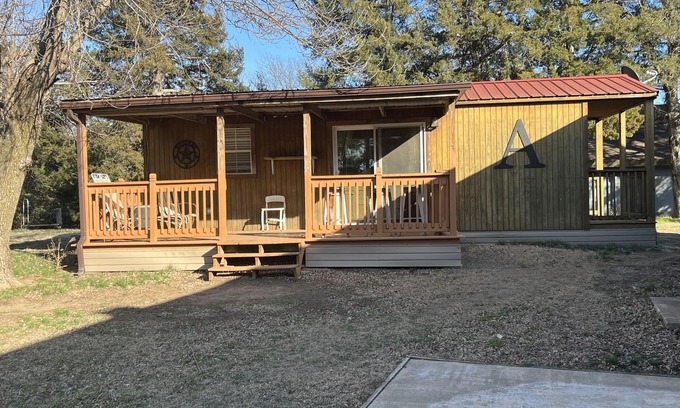 Ellsworth County Cabin | Serene Lake Cabin with Child-Friendly Amenities & 10/10 Rating