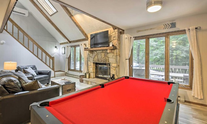Pocono Pines House | Tranquil Poconos Hideaway with Pool and Fire Pit