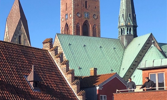 Ribe Apartment | Elegant Penthouse Steps from the Old Town Hall