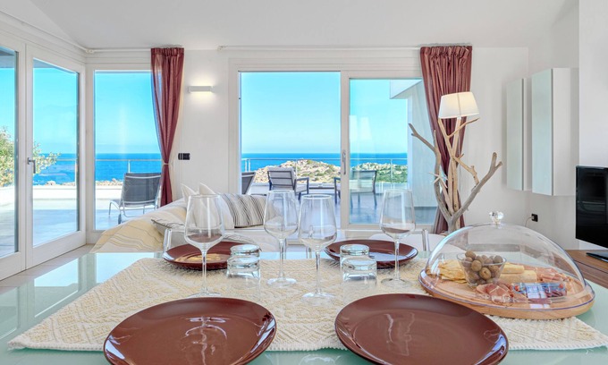 Golfo Aranci Apartment | Top-Rated Villa Marconi Penthouse with Sea & Mountain Views