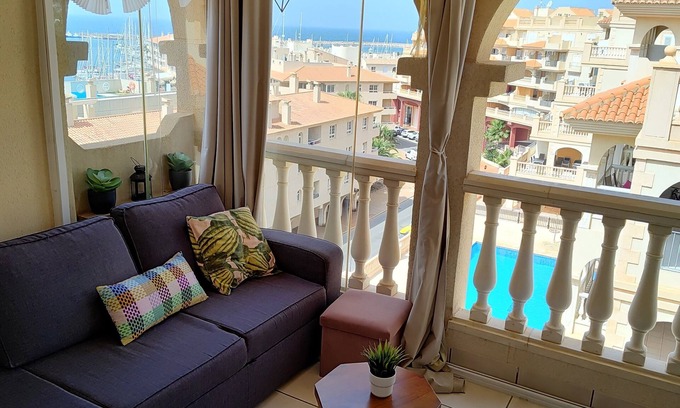 Almerimar Apartment | Oceanfront Penthouse in Marina with Stunning Sea Views