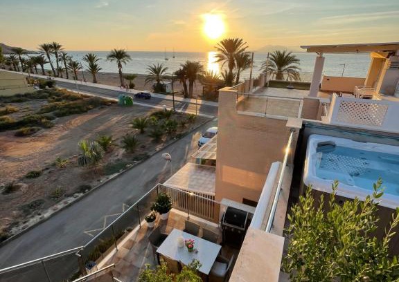 Casas de Tallante Apartment | Oceanfront Penthouse at La Azohia Beach with Hot Tub