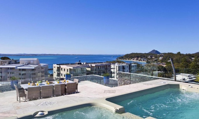 Nelson Bay House | Penthouse Palace - Harbourview Retreat with Pool Access