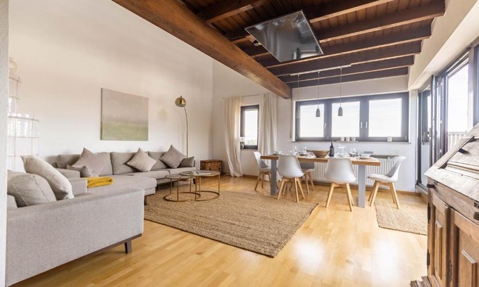Kressbronn Apartment | Scenic Penthouse Weitblick with Breathtaking Lake Views