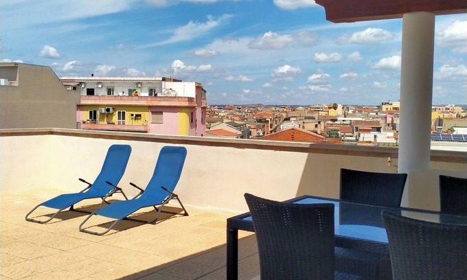 Province of Cagliari Apartment | Oceanfront Penthouse with Panoramic Terrace - Guest Rated 10/10