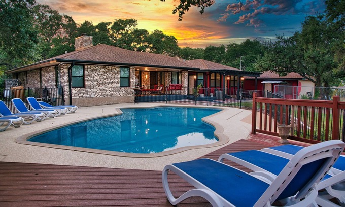 West Oak Hill House | Ideal Retreat: Private Pool, Hot Tub & City Views Awaits