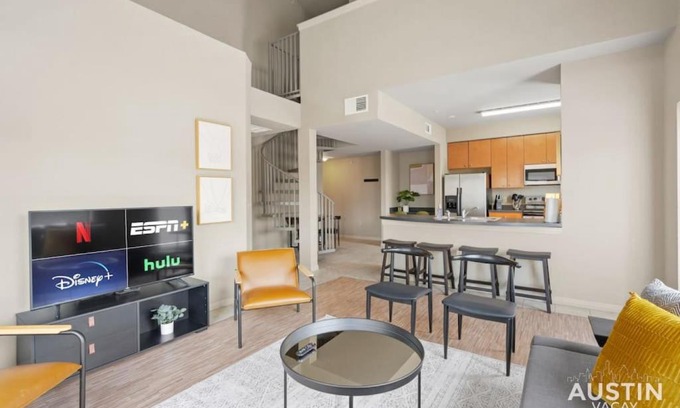 West Campus Apartment | Prime Location Near UT with Scenic Patio Views