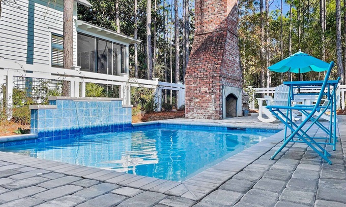 Forest District House | Pet Friendly Designer Retreat with Private Pool & Golf Cart