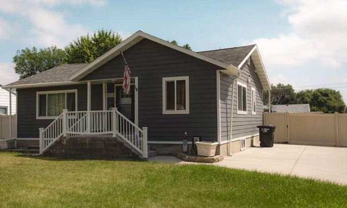 Billings House | Pet Friendly Family Getaway- Fitness Room & Backyard