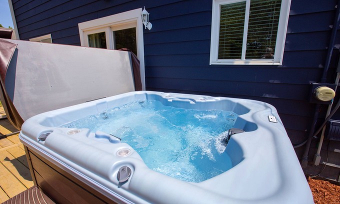 Bay City House | Perfect for Groups: Pet-Friendly with Year-Round Hot Tub