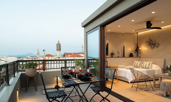 Old Town Rethymnon Apartment | Highly Rated Petalo Suites with Spa & Family Amenities