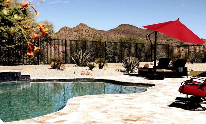 Sonoran Foothills Villa | Desert Oasis in Phoenix with Heated Pool & Hot Tub